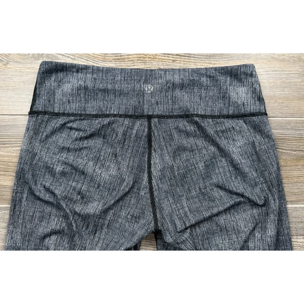 Lululemon‎ Womens Size 10 Wunder Under Crop Leggings Luxtreme Burlap Black Dune
